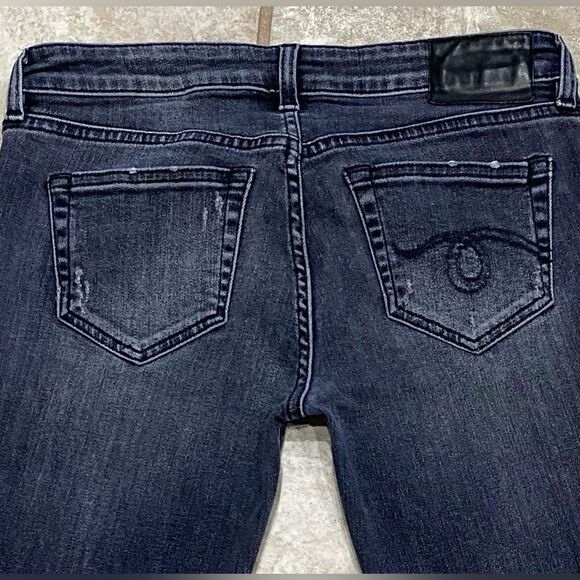 R13 Kate Skinny Jeans Orion Black 26x27 Made in Italy Distressed EUC - Picture 3 of 13